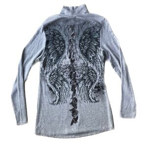 Y2K Harley-Davidson Women's Guardian Embellished Long Sleeve Top